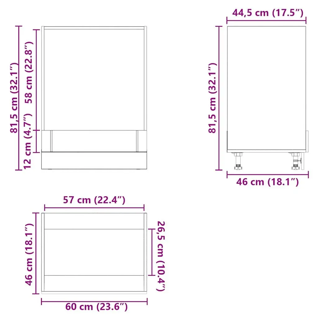 Oven Cabinet White Engineered Wood Compact Space-Saving Kitchen Storage Unit