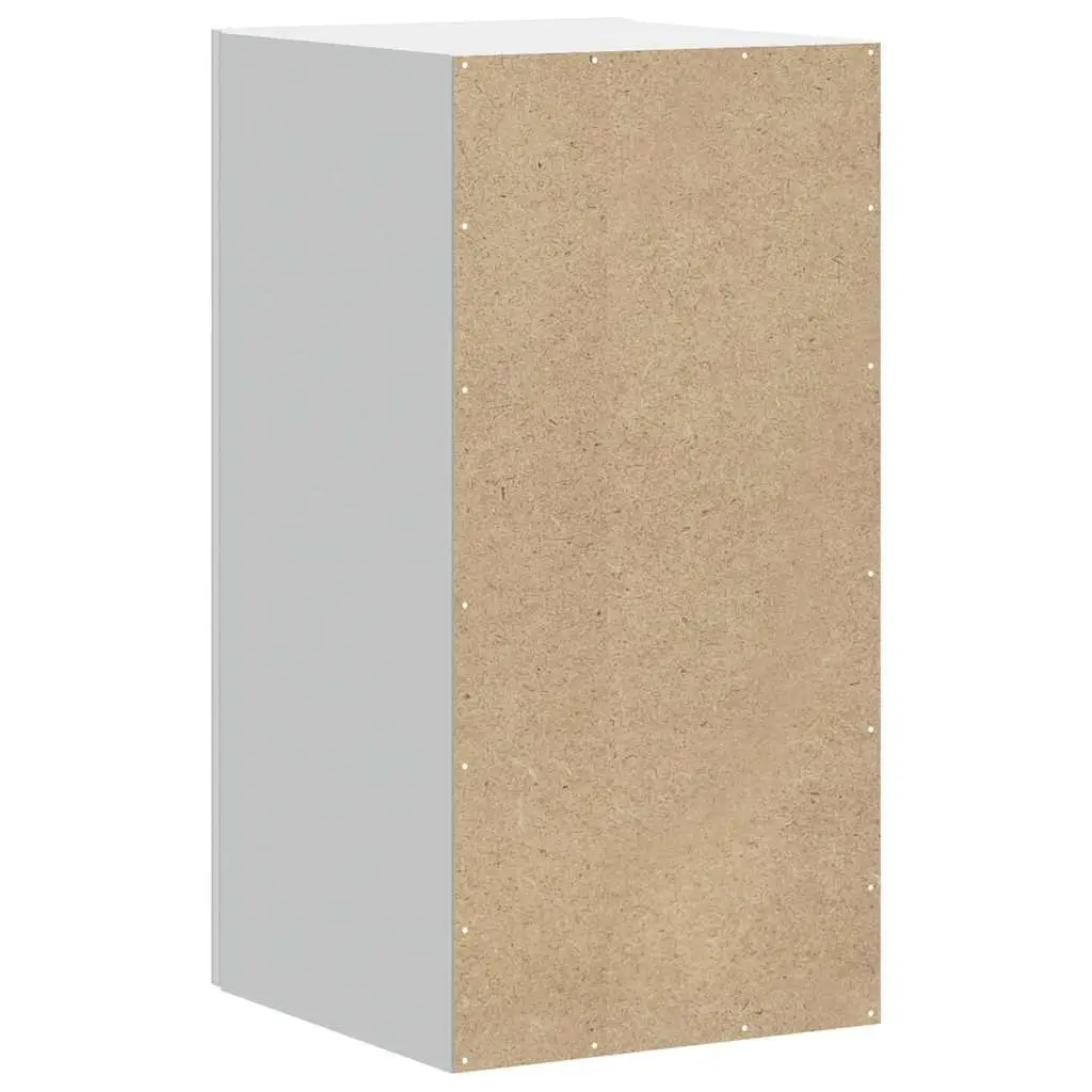 Kitchen Cabinet White Engineered Wood Glass Door Wall-Mounted Storage