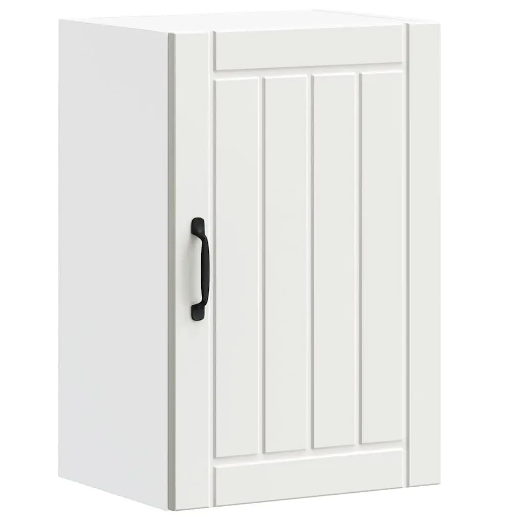 White Kitchen Wall Cabinet with Storage Space