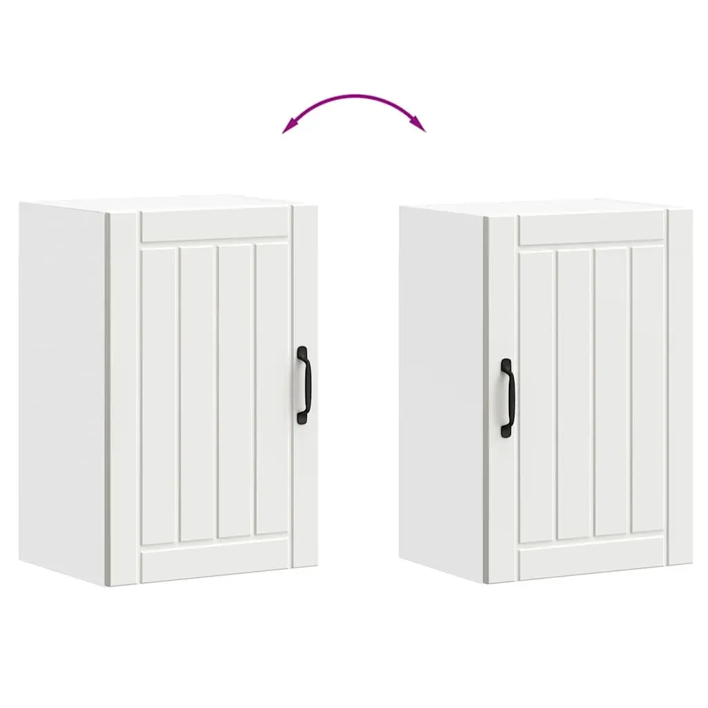 White Kitchen Wall Cabinet with Storage Space