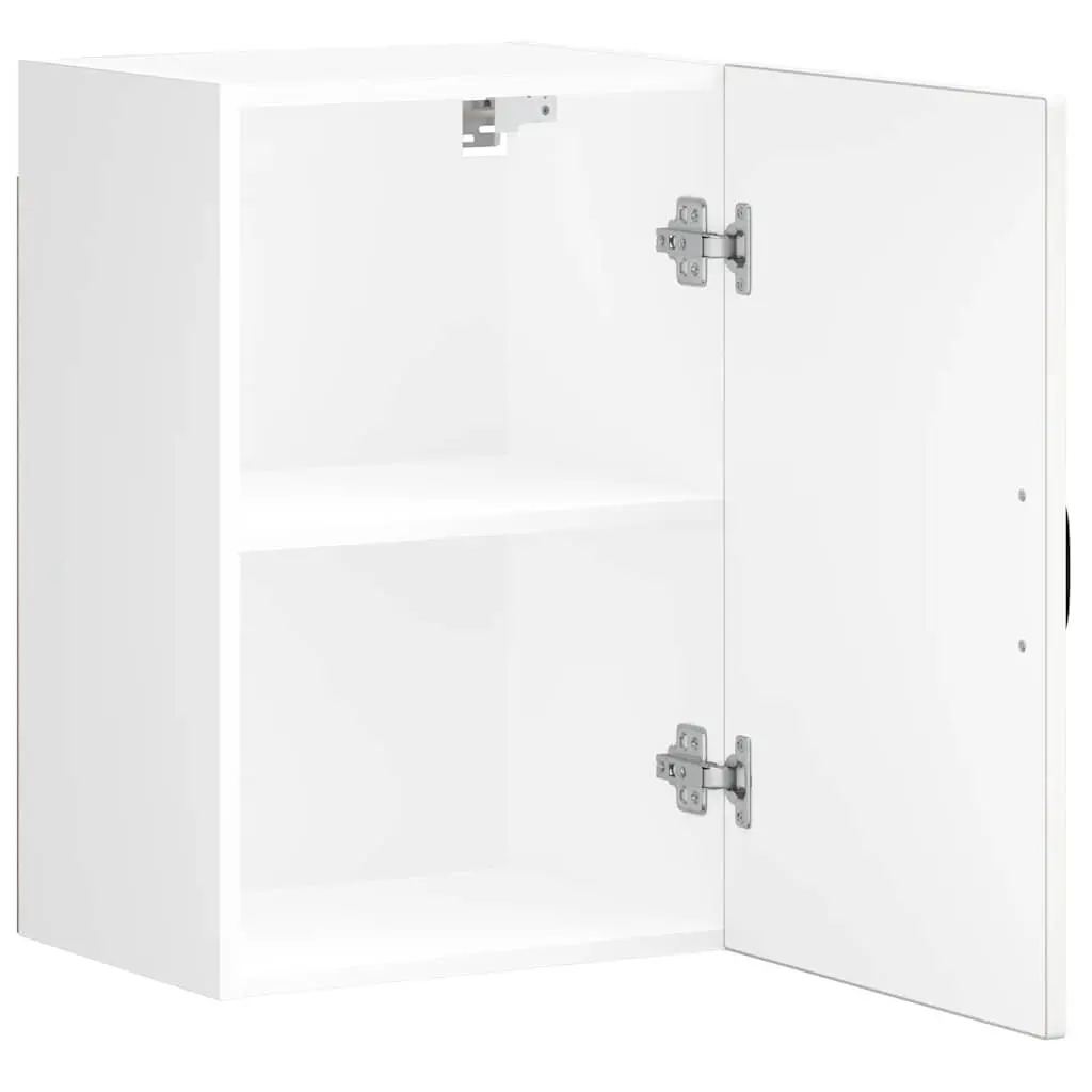 White Kitchen Wall Cabinet with Storage Space