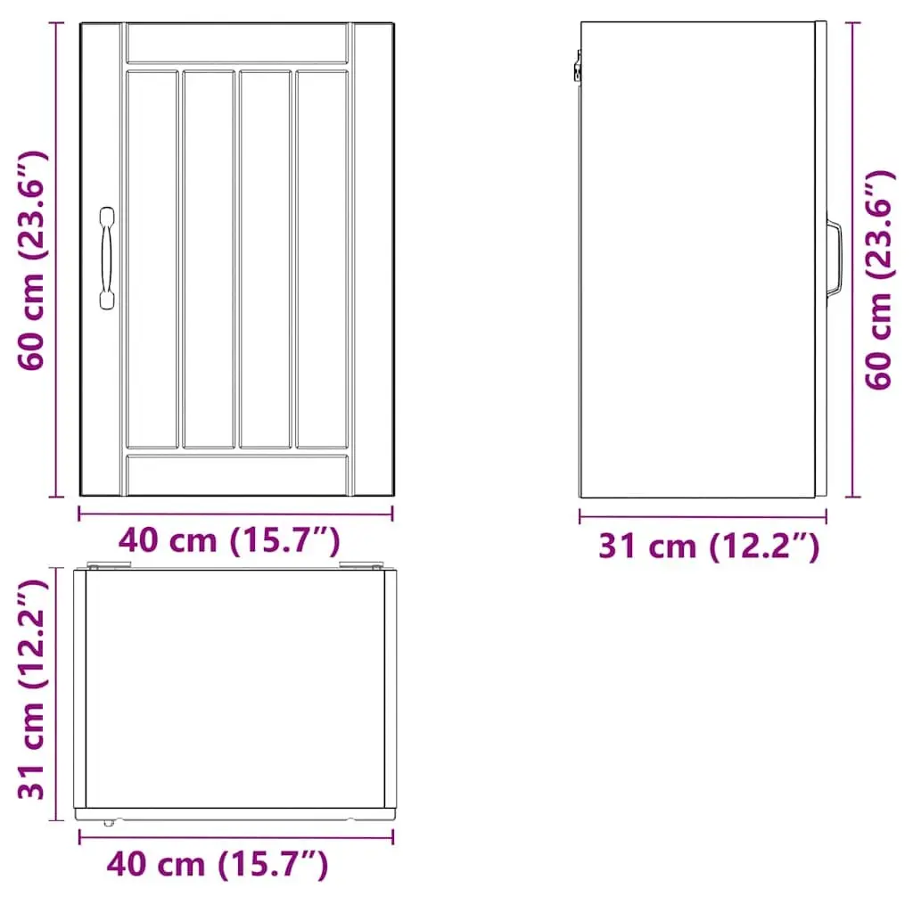 Kitchen Cabinet Black Engineered Wood Glass Door Wall Mounted Storage