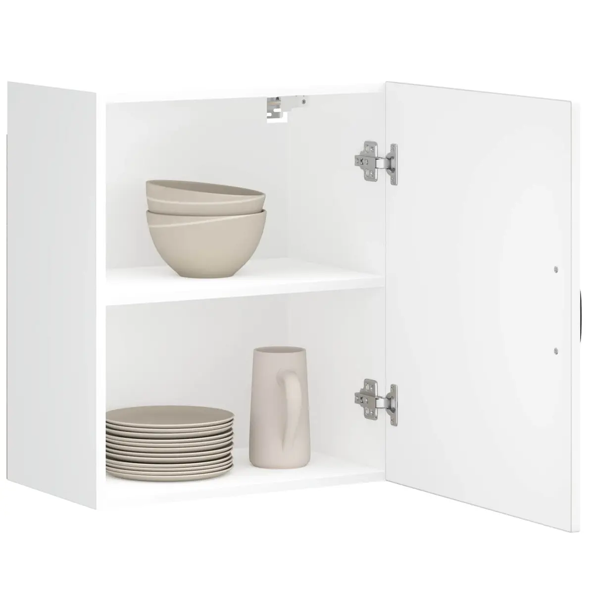 Kitchen Wall Cabinets 2 pcs White Engineered Wood Storage Cupboards