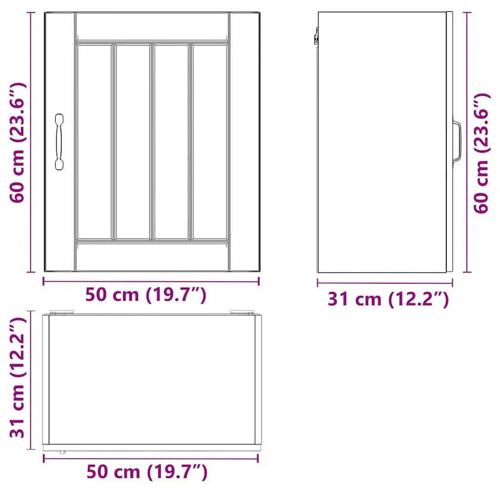 Kitchen Wall Cabinet White High Gloss Engineered Wood Glass Door