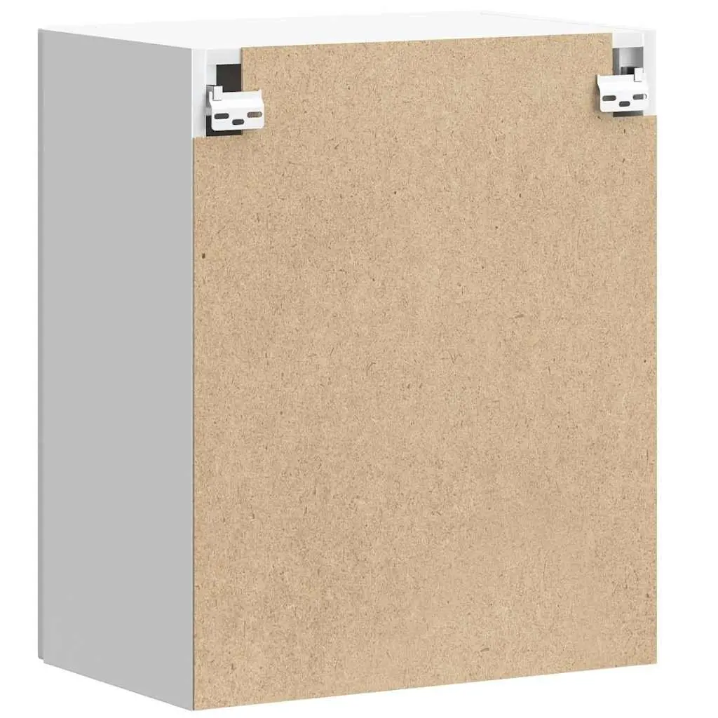 Kitchen Wall Cabinet White High Gloss Engineered Wood Glass Door