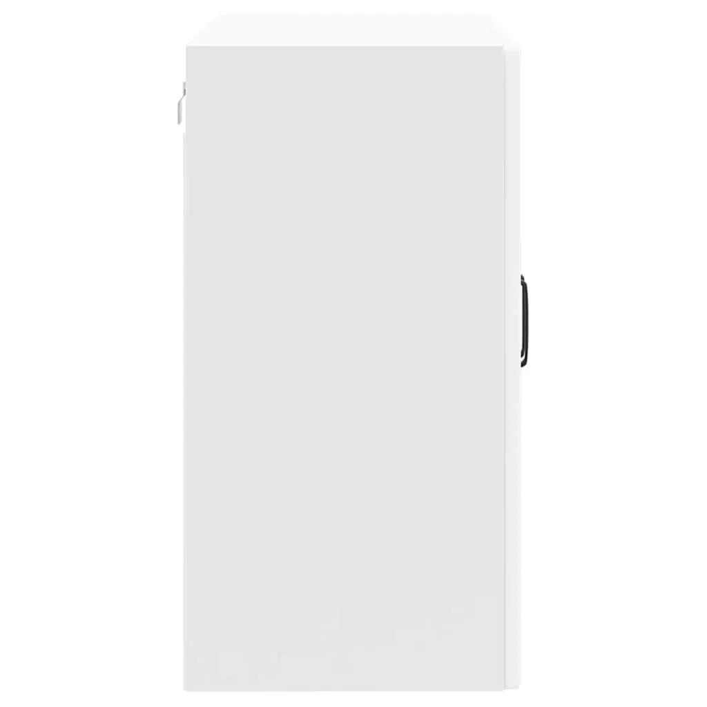 Kitchen Wall Cabinet Lucca White Engineered Wood Glass Door Storage Organiser