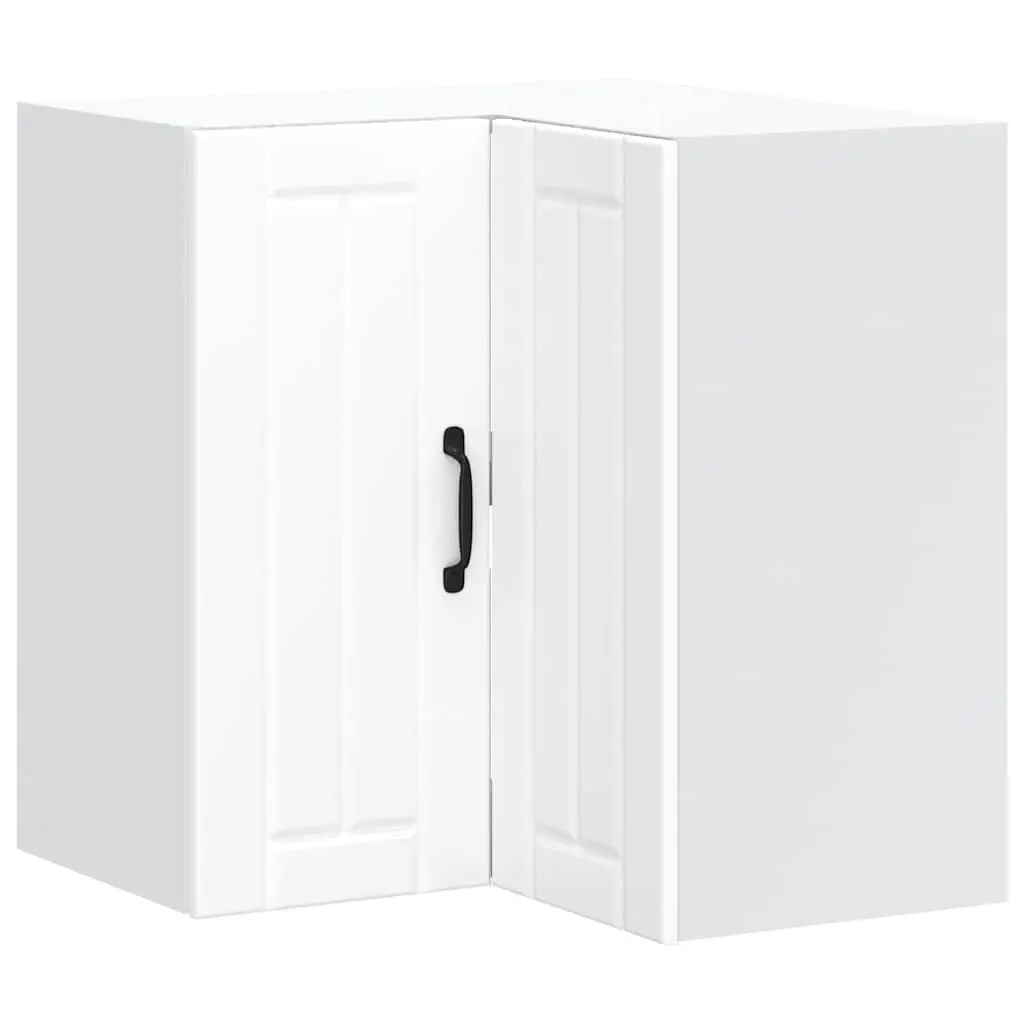 Kitchen Corner Cabinet White Wall-Mounted Engineered Wood Storage