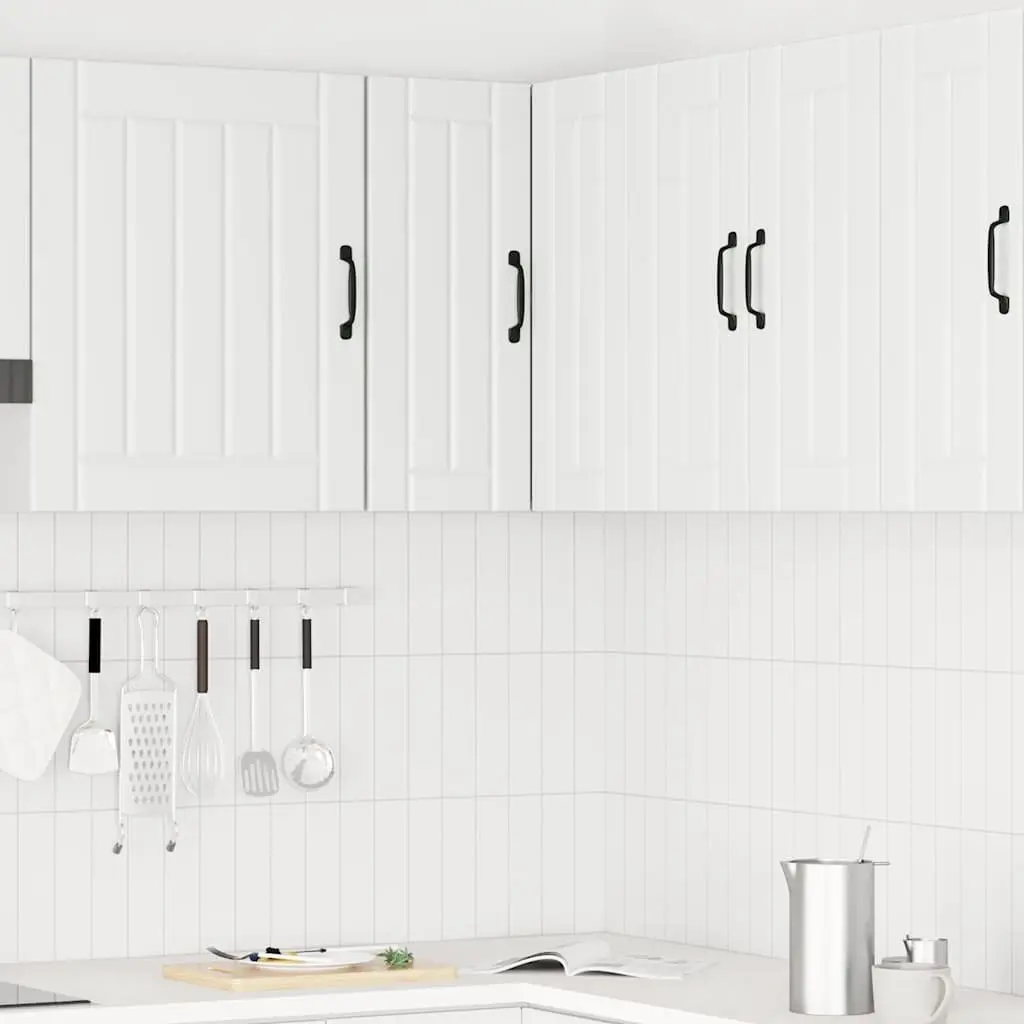 Kitchen Corner Cabinet White Wall-Mounted Engineered Wood Storage