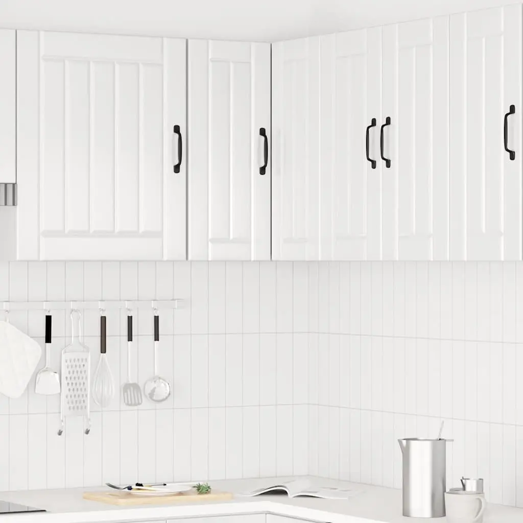 Kitchen Corner Cabinet White High Gloss Wall-Mounted Engineered Wood Storage