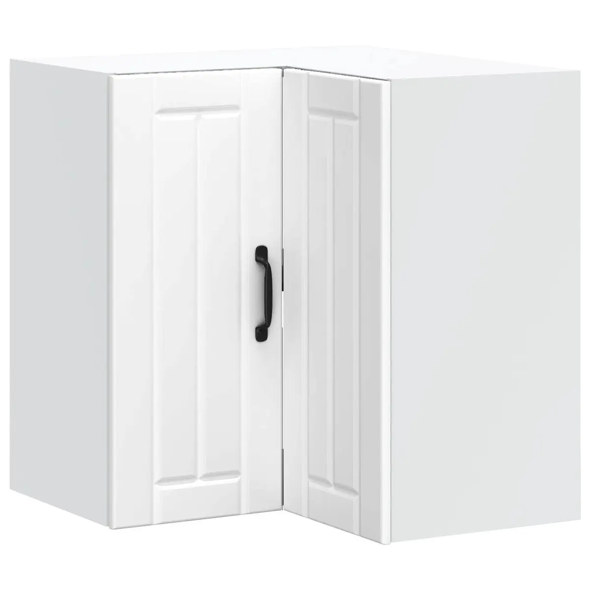 Kitchen Corner Cabinet White High Gloss Wall-Mounted Engineered Wood Storage