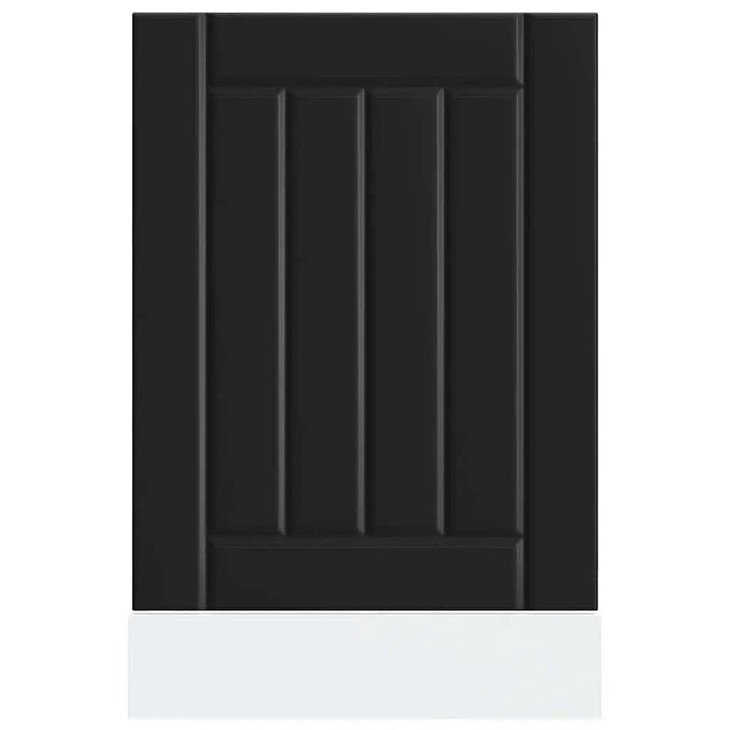 Dishwasher Panel Black Engineered Wood Kitchen Cabinet Front Cover Protection