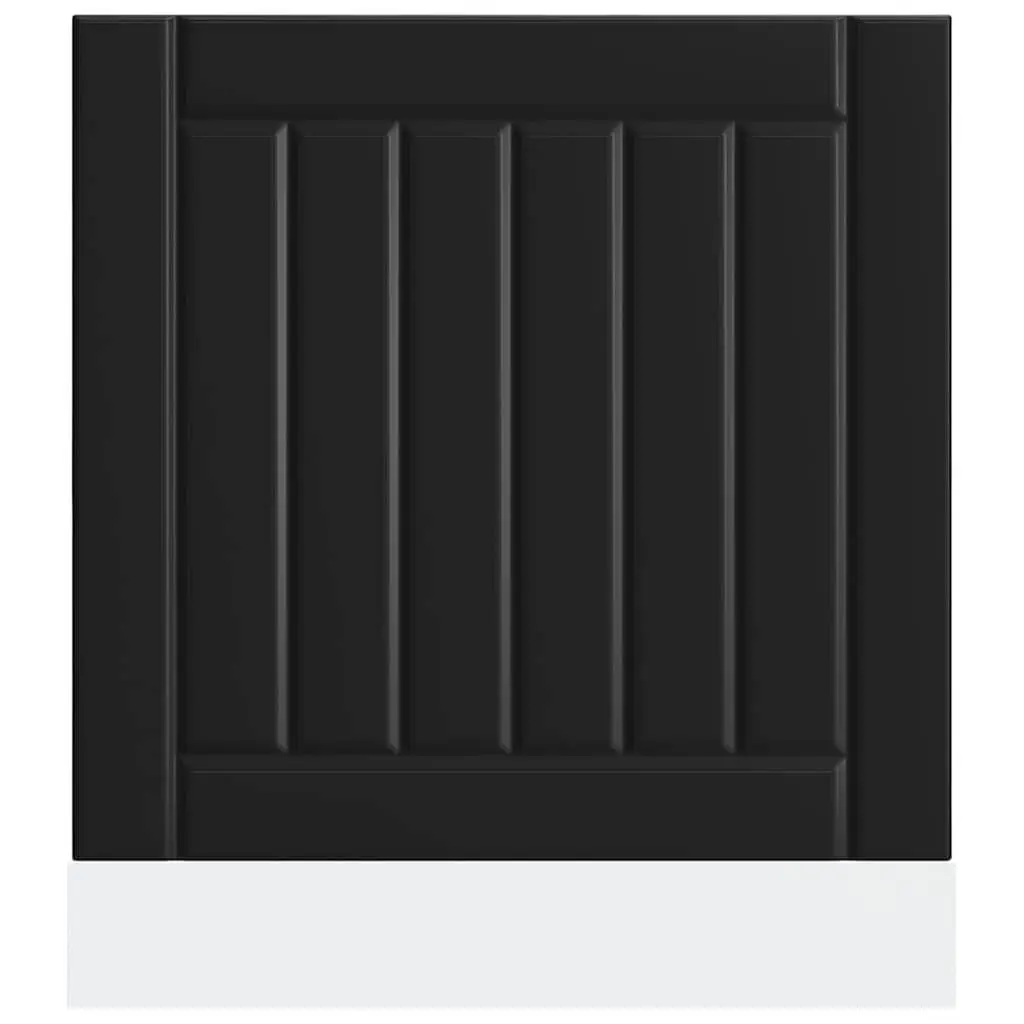 Black Engineered Wood Dishwasher Panel Kitchen Cabinet Front Cover Protector