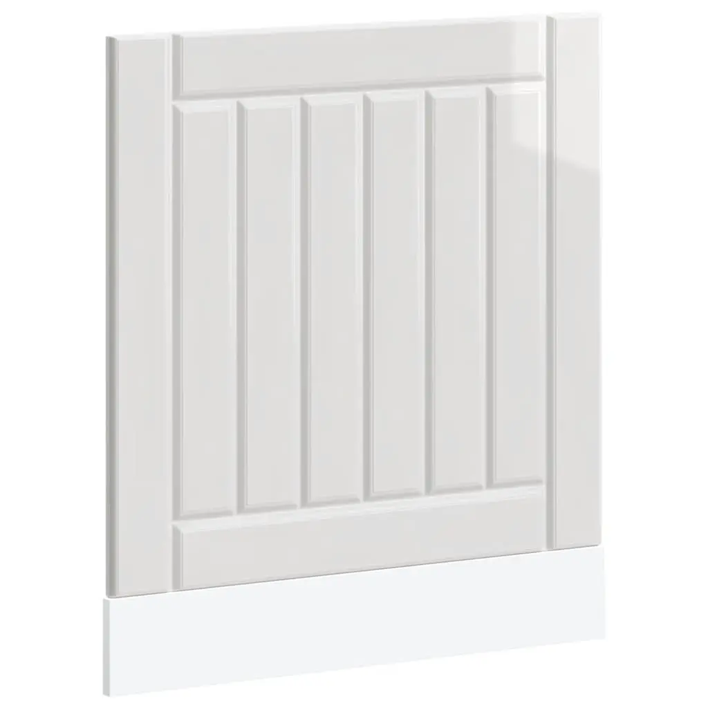Dishwasher Panel White High Gloss Kitchen Cabinet Front Cover Engineered Wood
