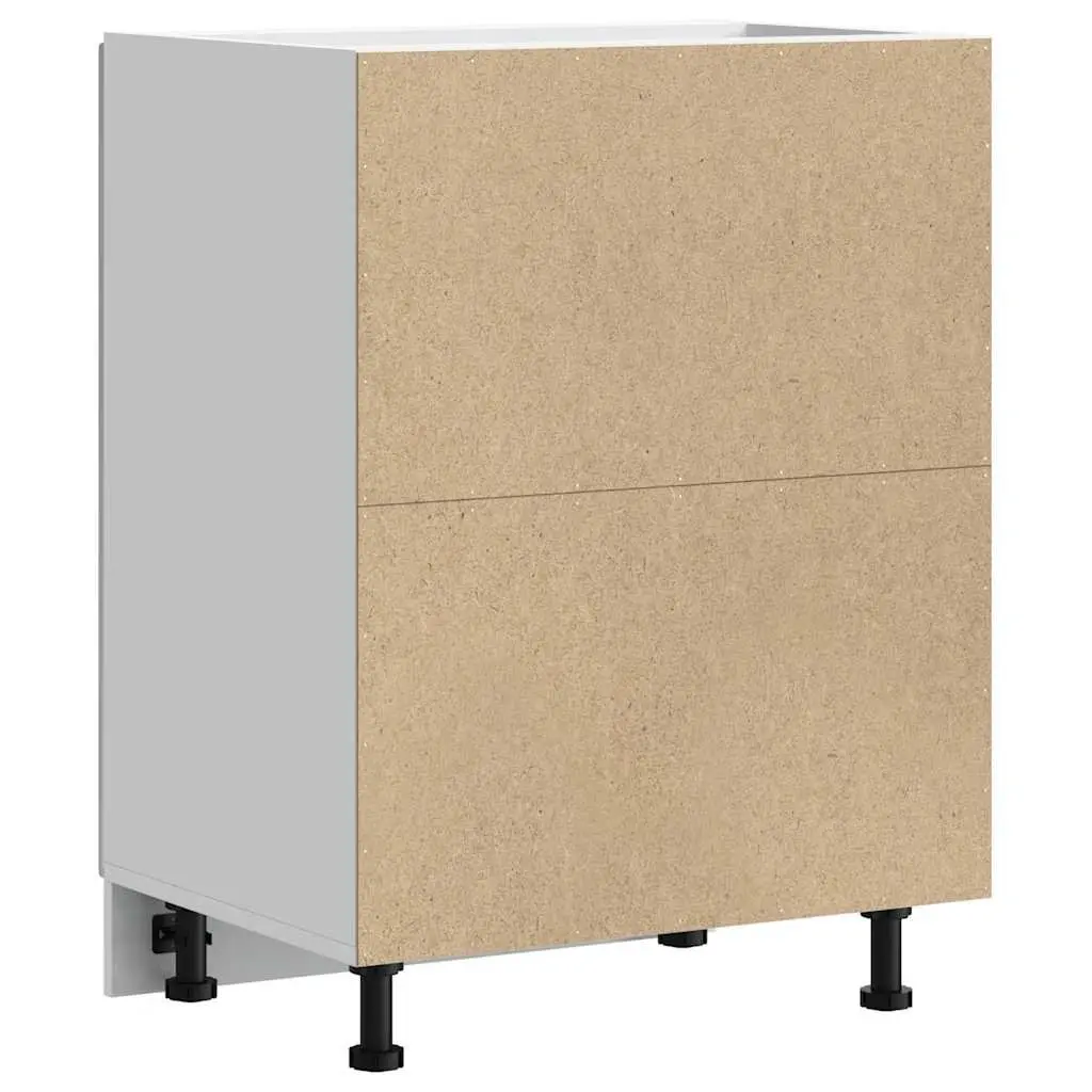 White Engineered Wood Kitchen Base Cabinet