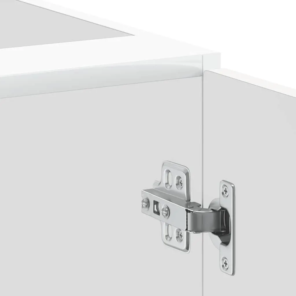 White Engineered Wood Kitchen Base Cabinet