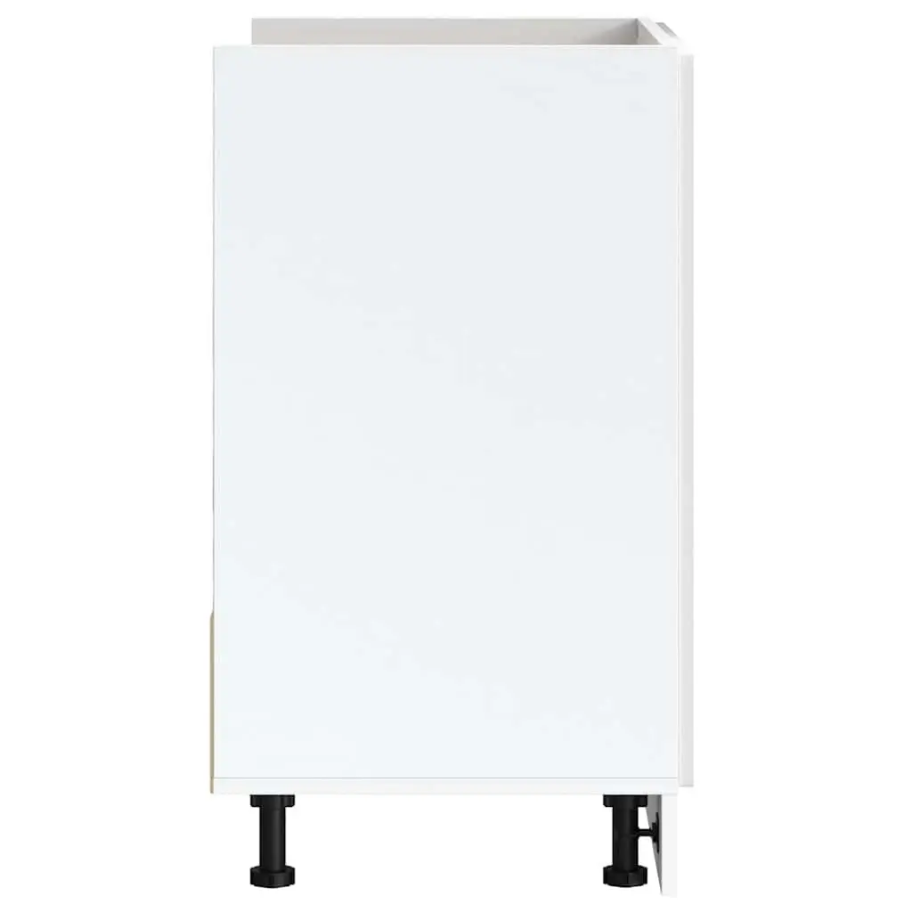 Sink Base Cabinet White High Gloss Engineered Wood 80x46x81.5cm