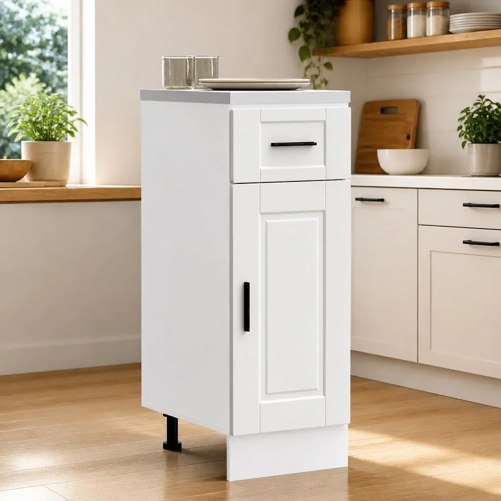 White Kitchen Base Cabinet for Storage