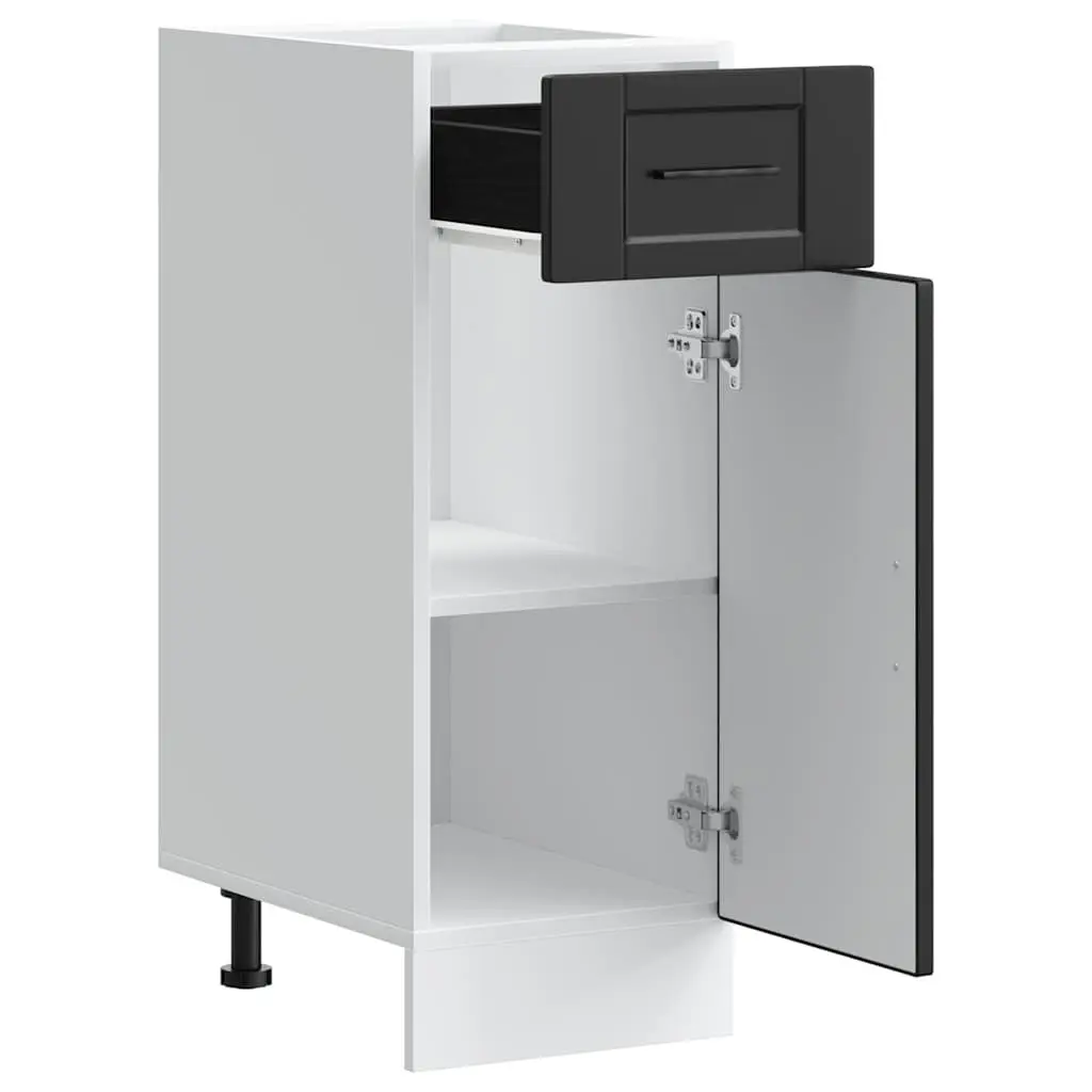 Black Engineered Wood Cabinet