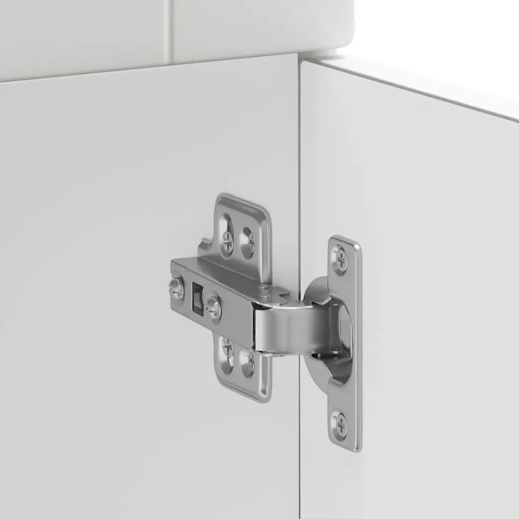 Engineered Wood Kitchen Base Cabinet White Storage Cupboard with Adjustable Feet