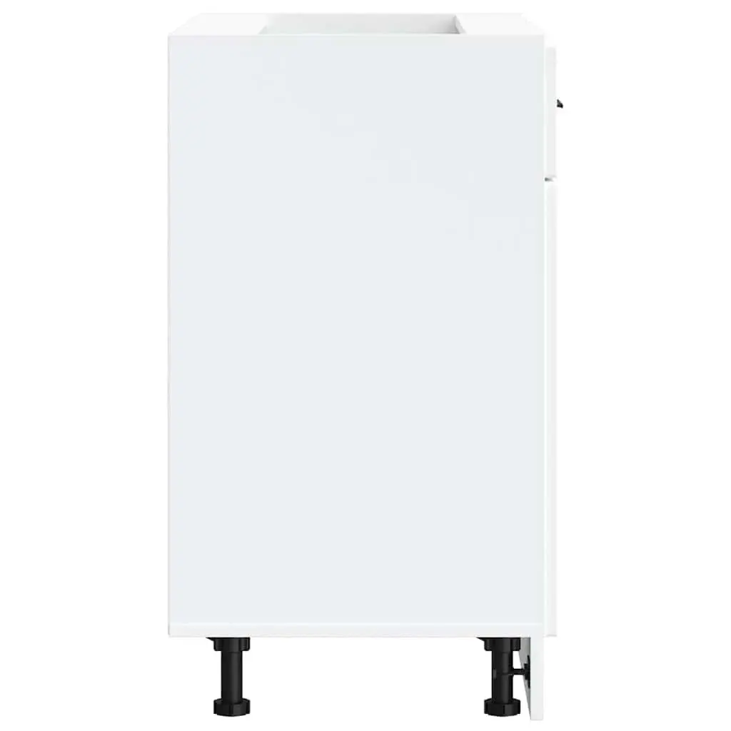 White Kitchen Storage Cupboard Engineered Wood Base Cabinet with Door