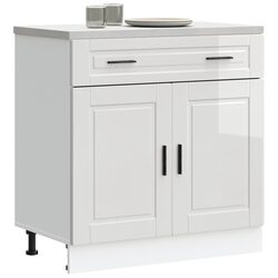 Your Friendly White High Gloss Kitchen Base Cabinet