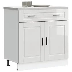 Your Friendly White High Gloss Kitchen Base Cabinet