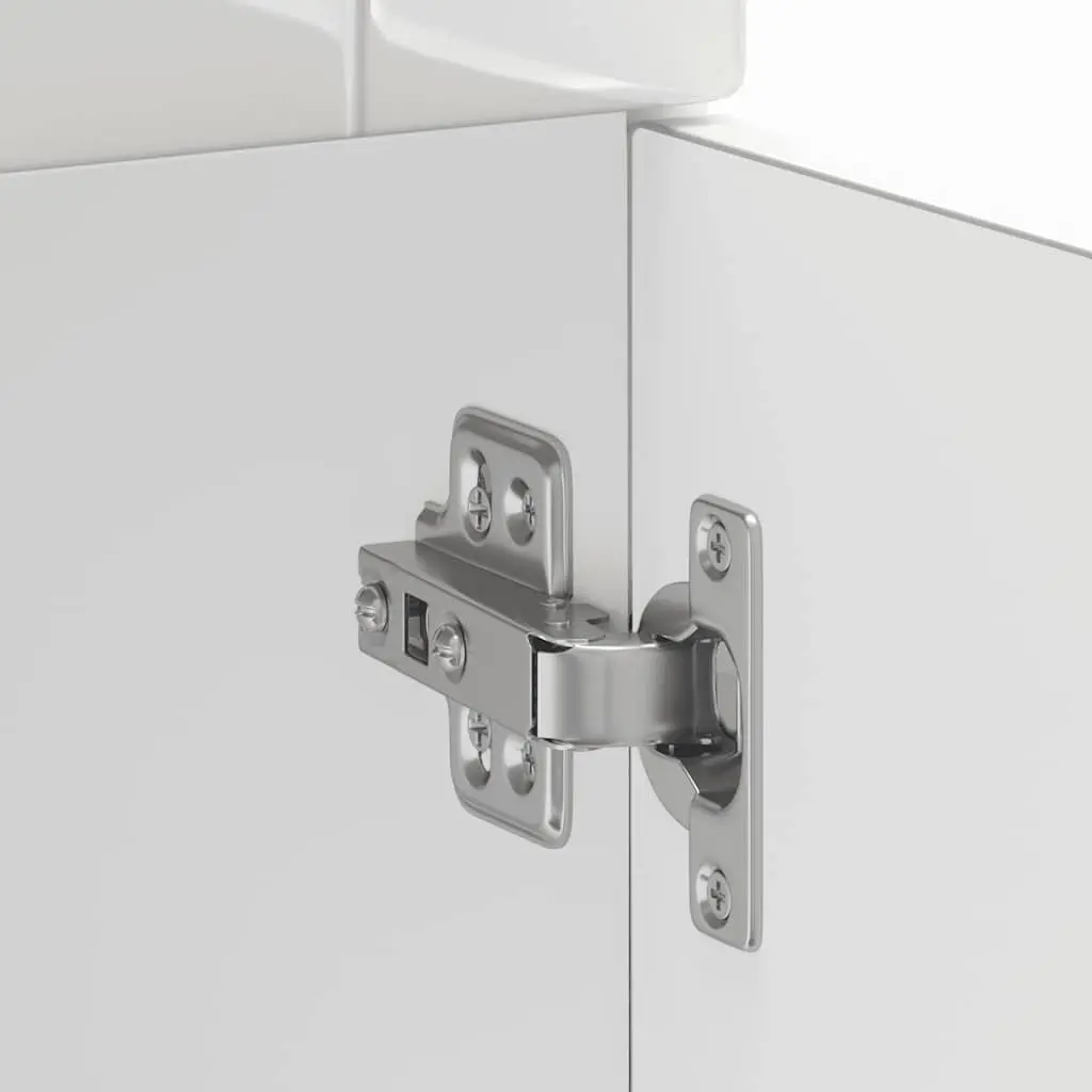 Kitchen Base Cabinet White High Gloss Engineered Wood Storage Cupboard Unit