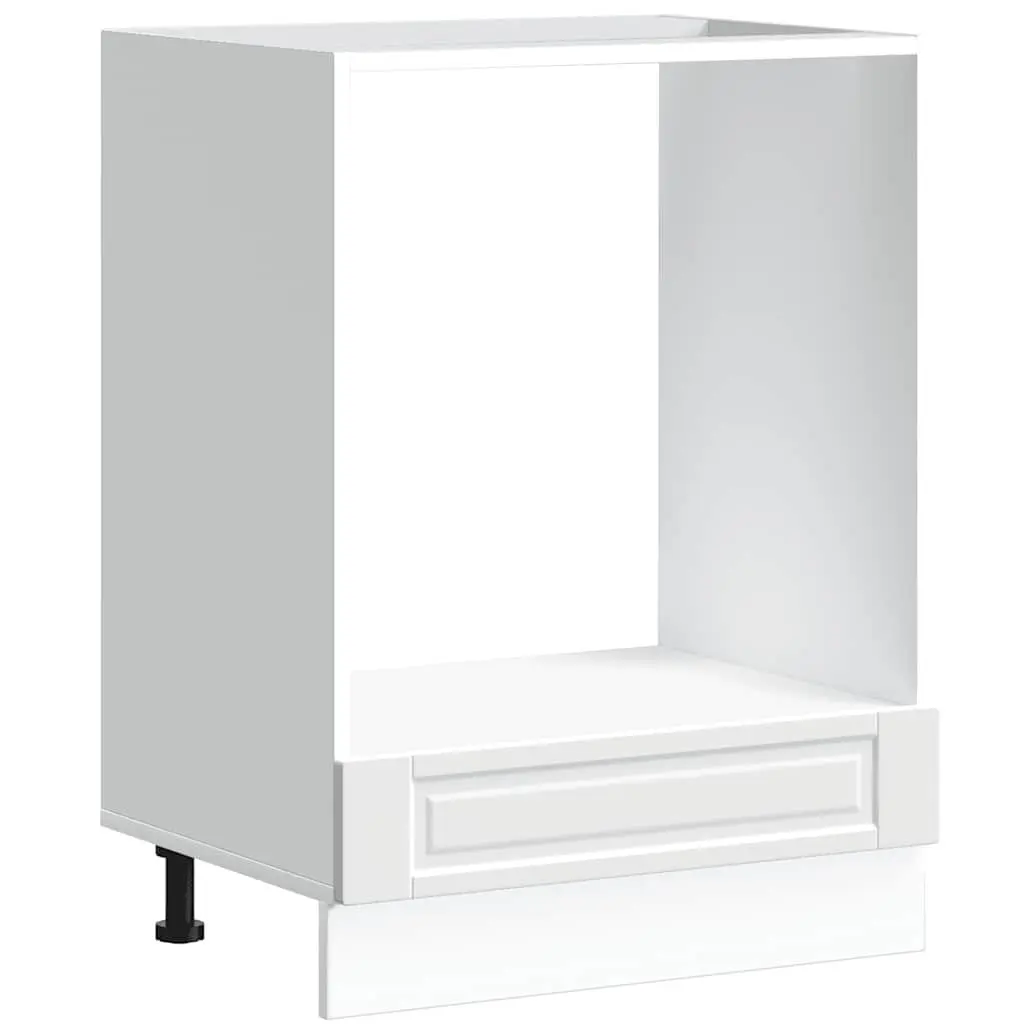 Oven Cabinet White Engineered Wood Kitchen Storage Unit Compact Design