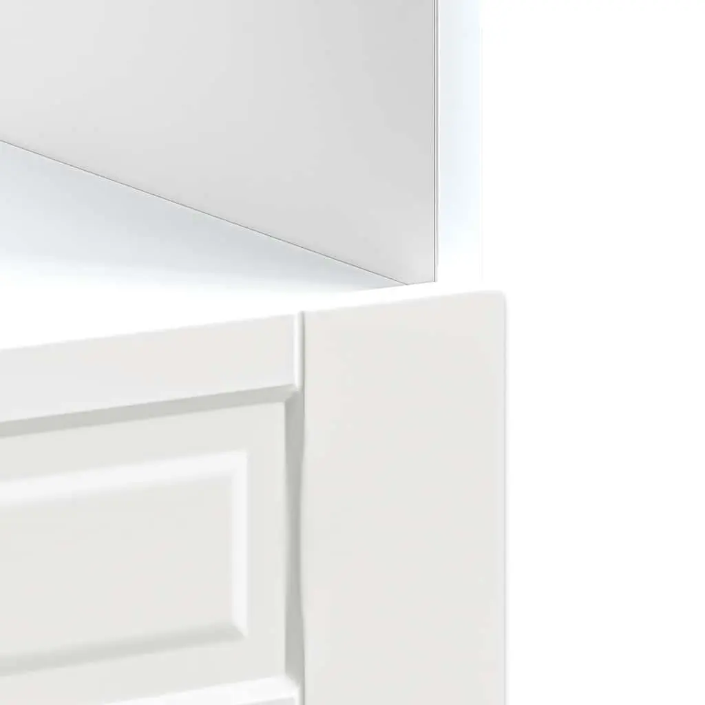Oven Cabinet White Engineered Wood Kitchen Storage Unit Compact Design