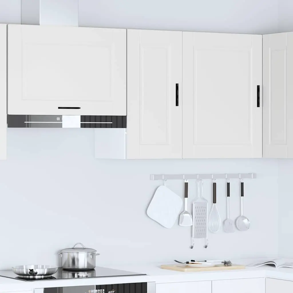 Kitchen Wall Cabinet White Engineered Wood Storage Cupboard Mounted Organizer