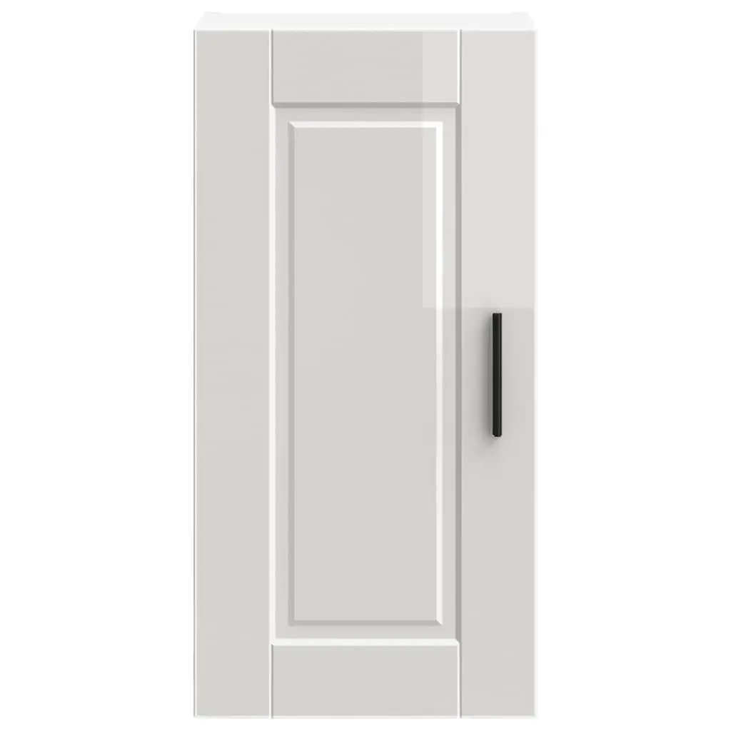 Kitchen Cabinet White High Gloss Engineered Wood Wall-mounted Storage Cupboard