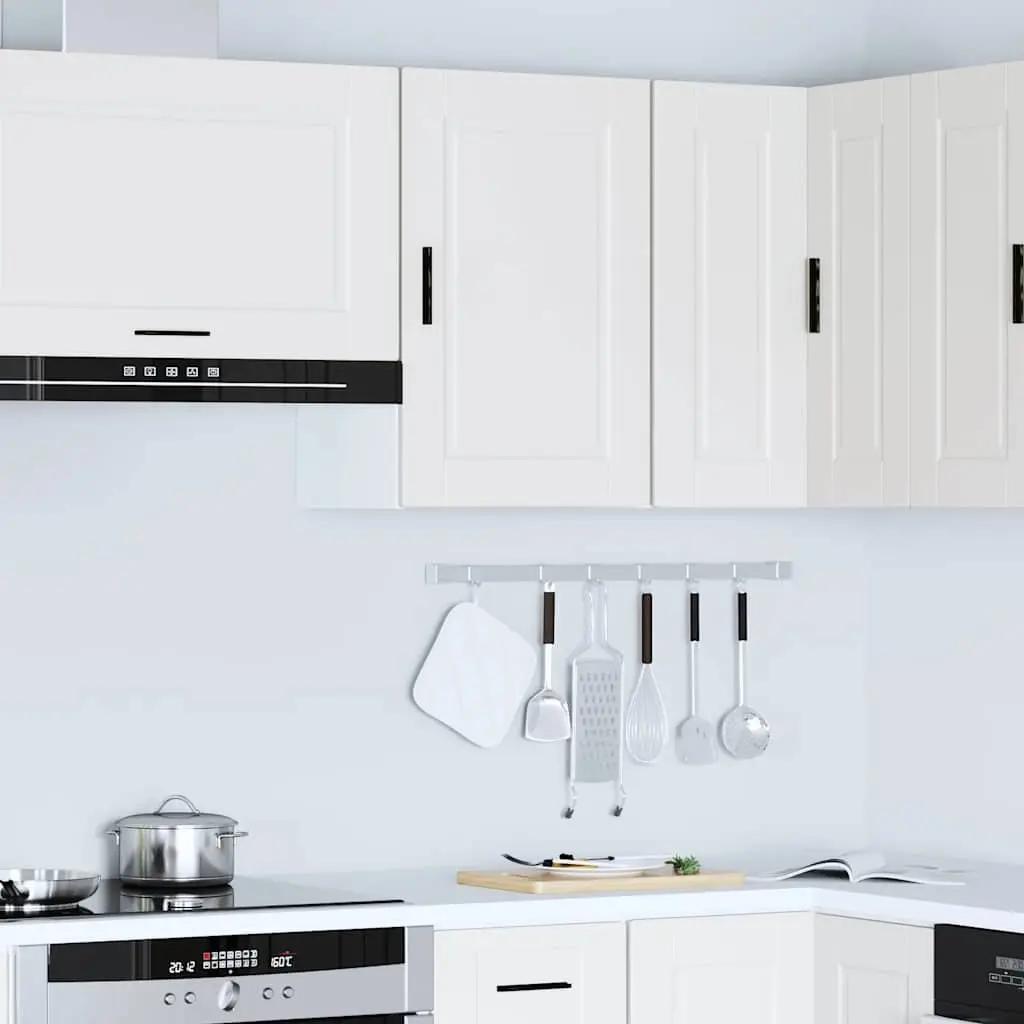 Kitchen Wall Cabinet White Engineered Wood Storage Cupboard Mounted