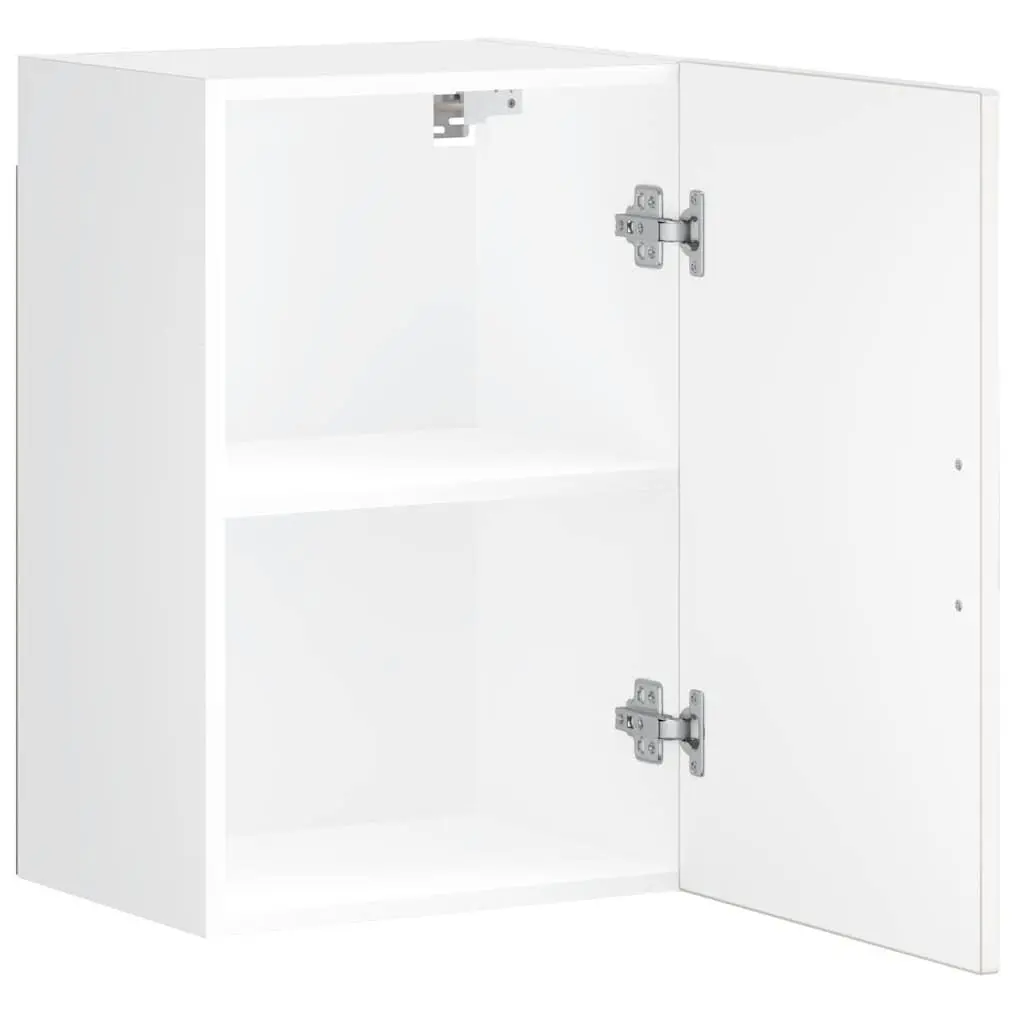 Kitchen Cabinet White High Gloss Wall Mounted Storage Engineered Wood