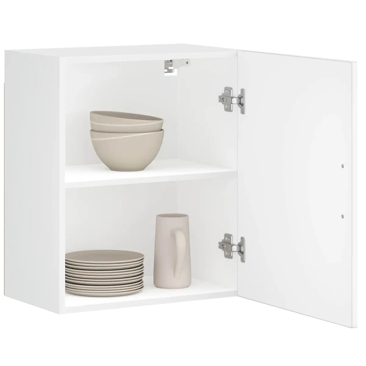 White Kitchen Wall Cabinet for Organization