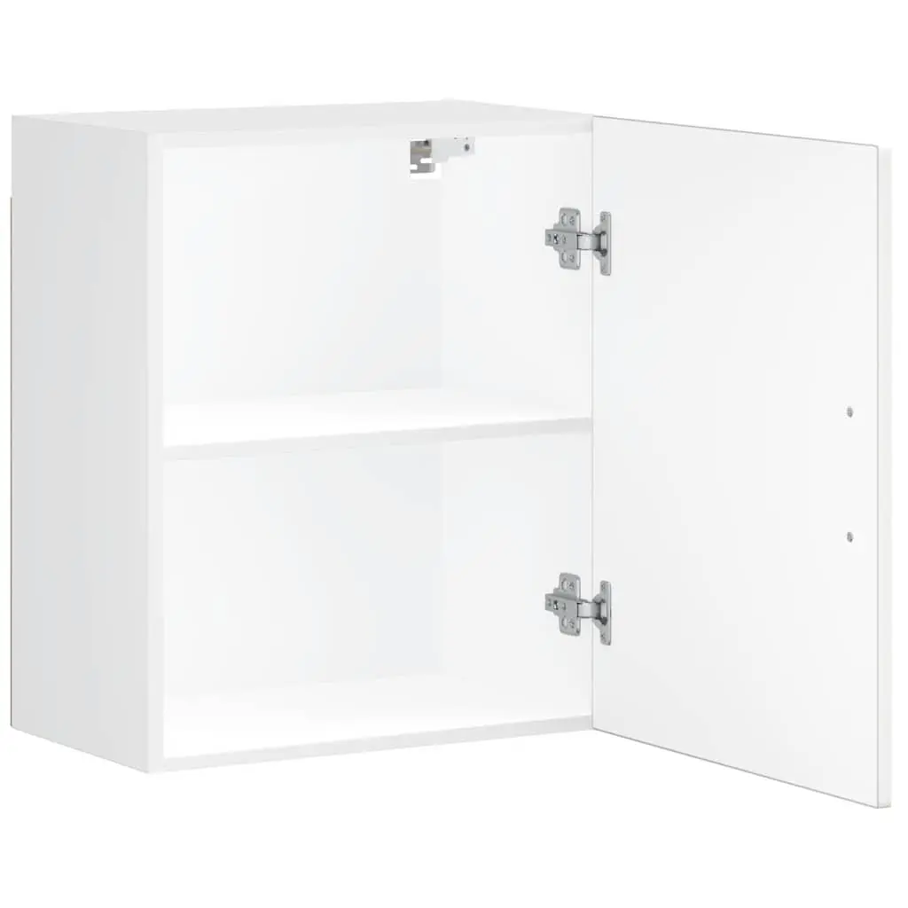 Kitchen Wall Cabinets 2 pcs White Engineered Wood Storage Cupboards Door Mounted