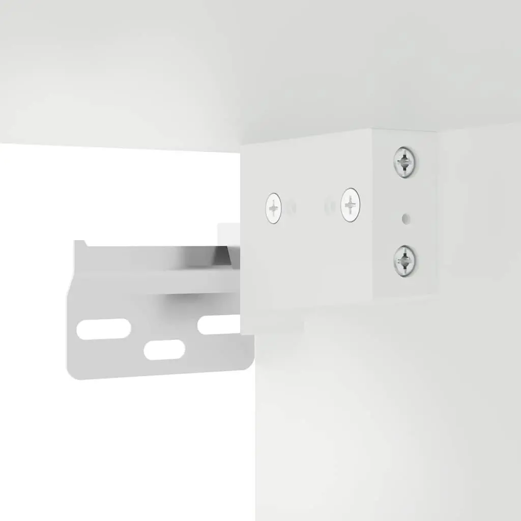 Kitchen Wall Cabinets 2 pcs White Engineered Wood Storage Cupboards Door Mounted
