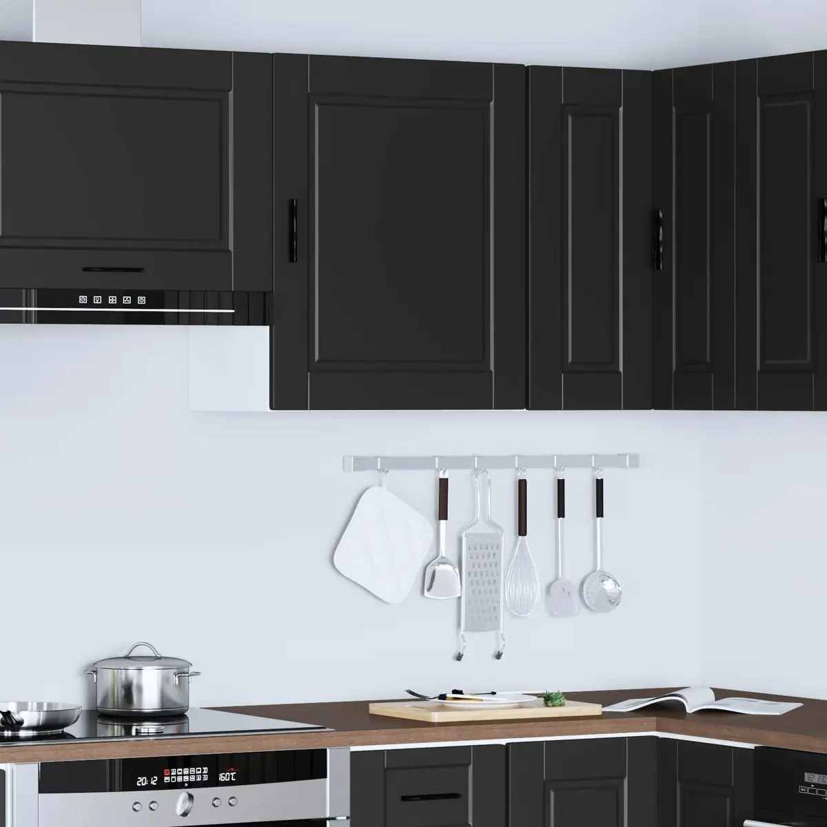 Kitchen Wall Cabinet Storage Cupboard Wall-Mounted Engineered Wood White