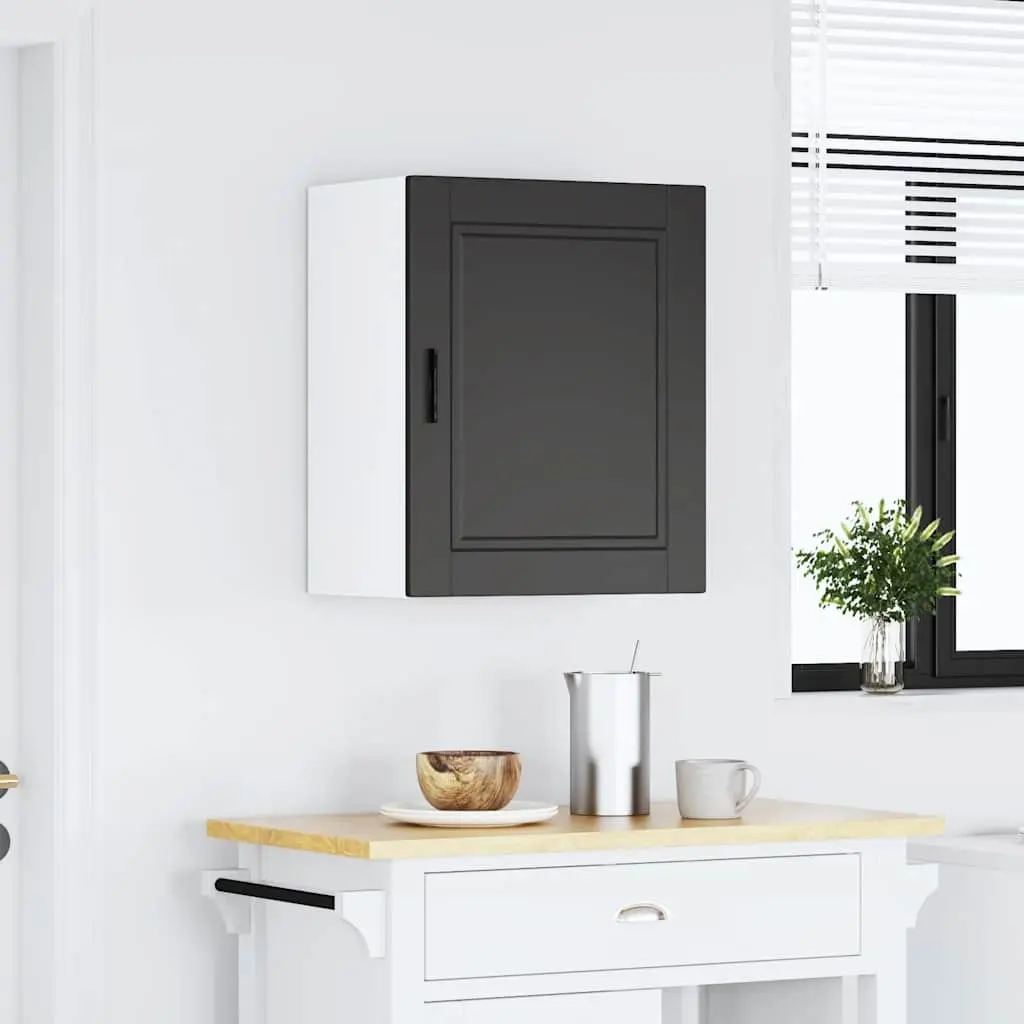 Kitchen Wall Cabinet Storage Cupboard Wall-Mounted Engineered Wood White