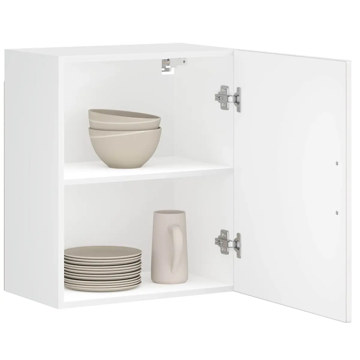 Kitchen Cabinet Wall-Mounted Engineered Wood Grey High Gloss