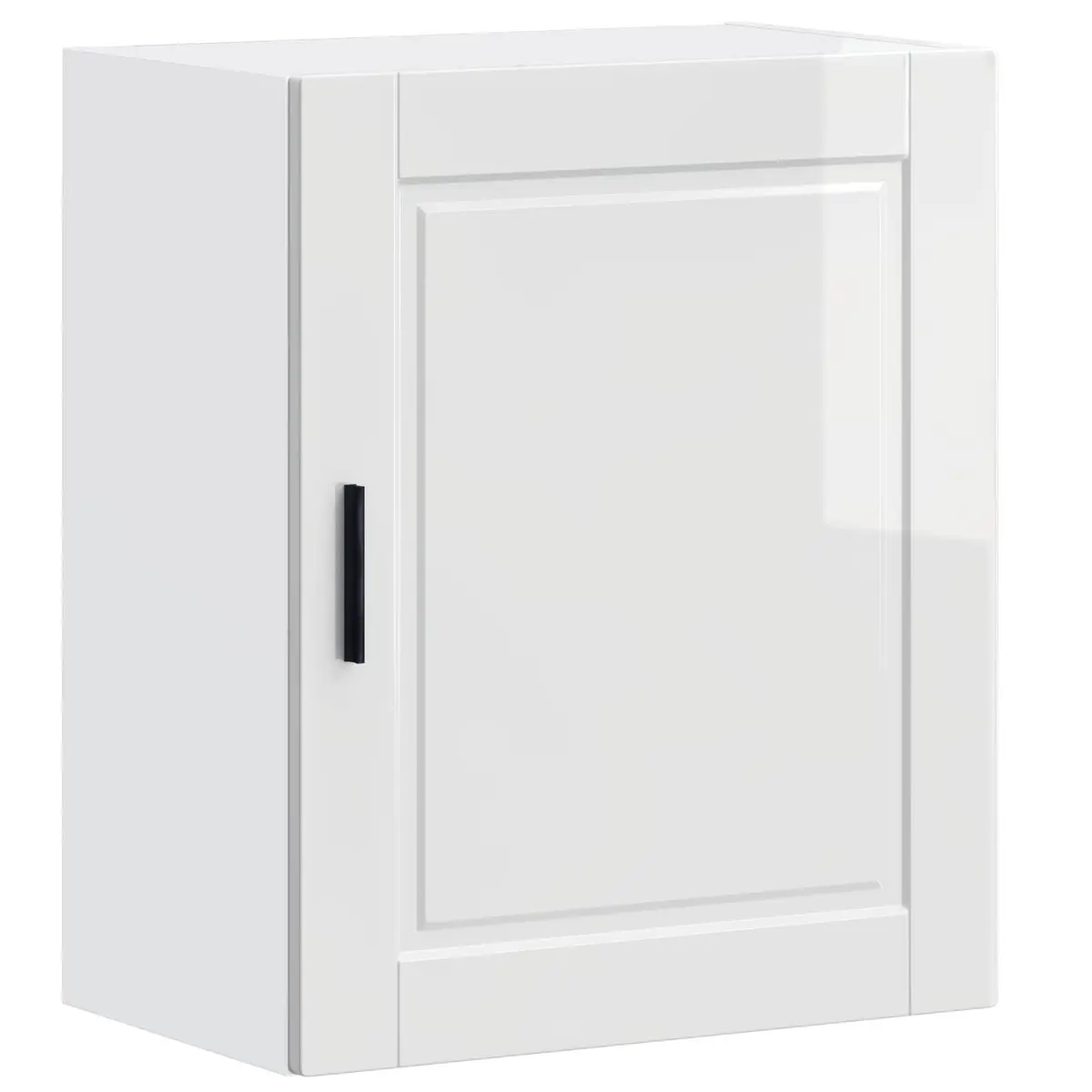 Kitchen Cabinet Wall-Mounted Engineered Wood Grey High Gloss