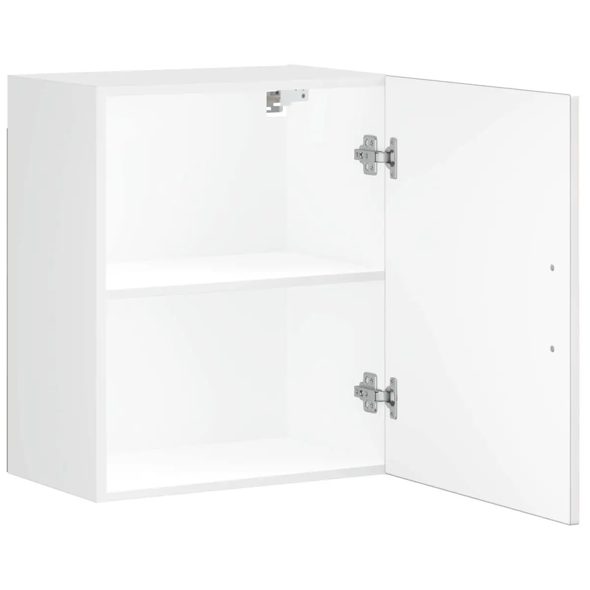 Kitchen Cabinet Wall-Mounted Engineered Wood Grey High Gloss