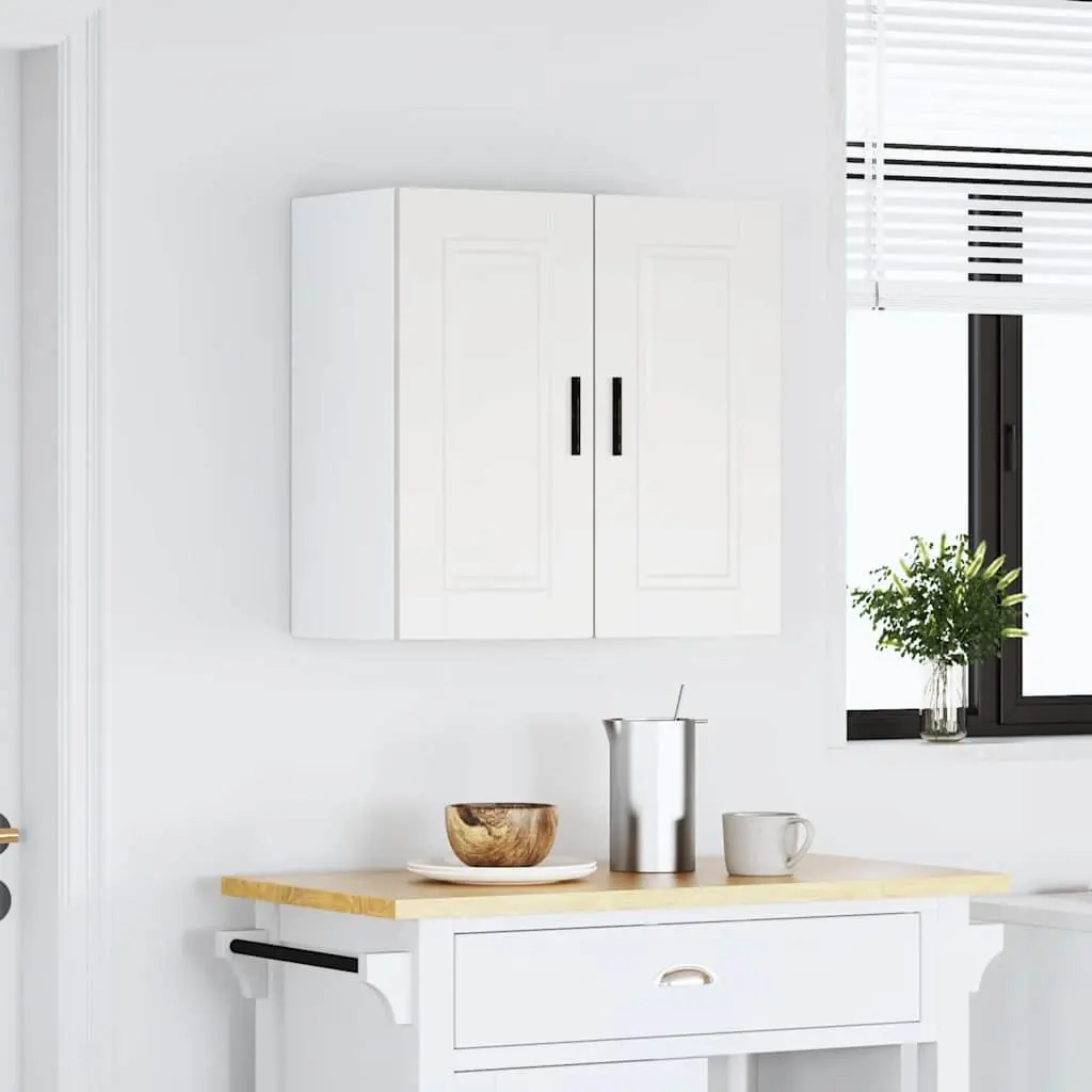 Kitchen Wall Cabinet White Engineered Wood Storage Organiser Cupboard Unit