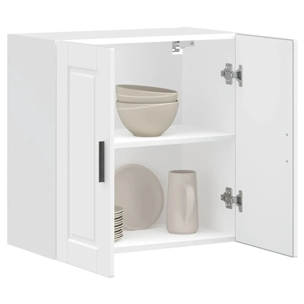 Kitchen Wall Cabinet White Engineered Wood Storage Organiser Cupboard Unit