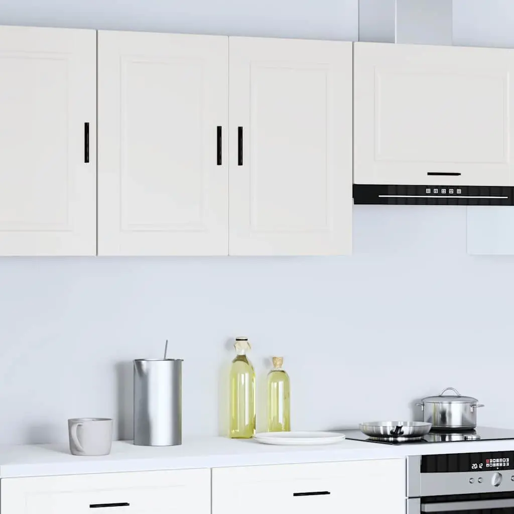 Kitchen Wall Cabinet White Engineered Wood Storage Cupboard