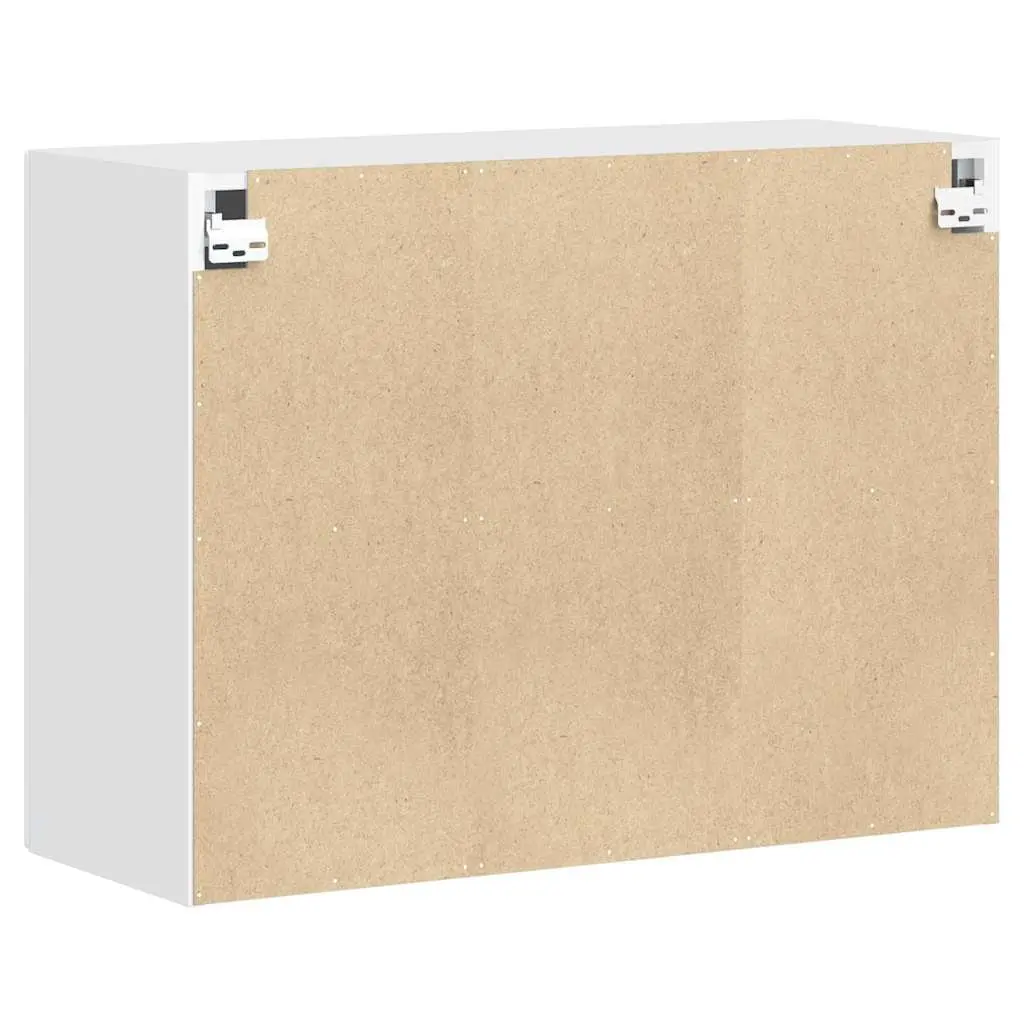 Kitchen Wall Cabinet White Engineered Wood Storage Cupboard