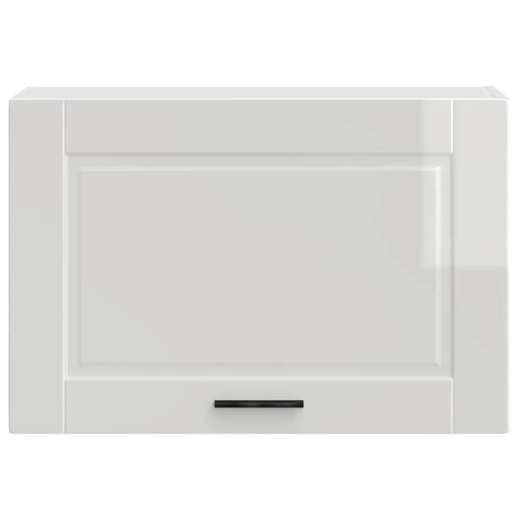 Kitchen Wall Cabinet White High Gloss Storage Unit Wall-Mounted Engineered Wood