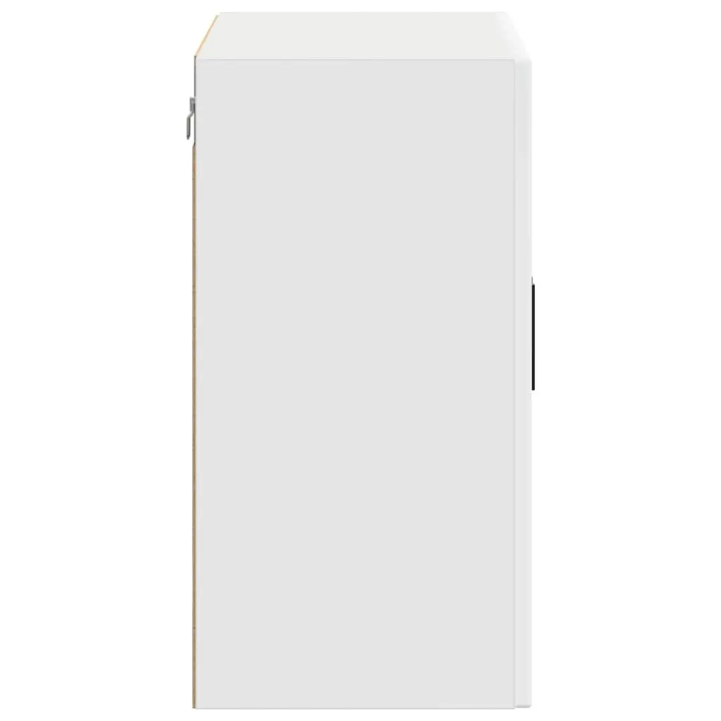 White Kitchen Wall Cabinet Glass Door Mounted Storage Unit