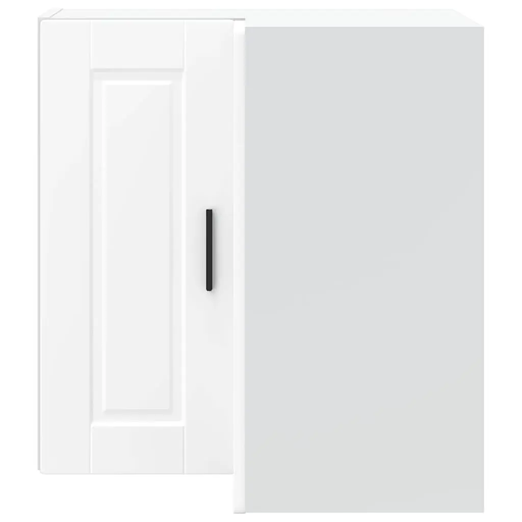 Kitchen Wall Corner Cabinet White Engineered Wood Storage Cupboard