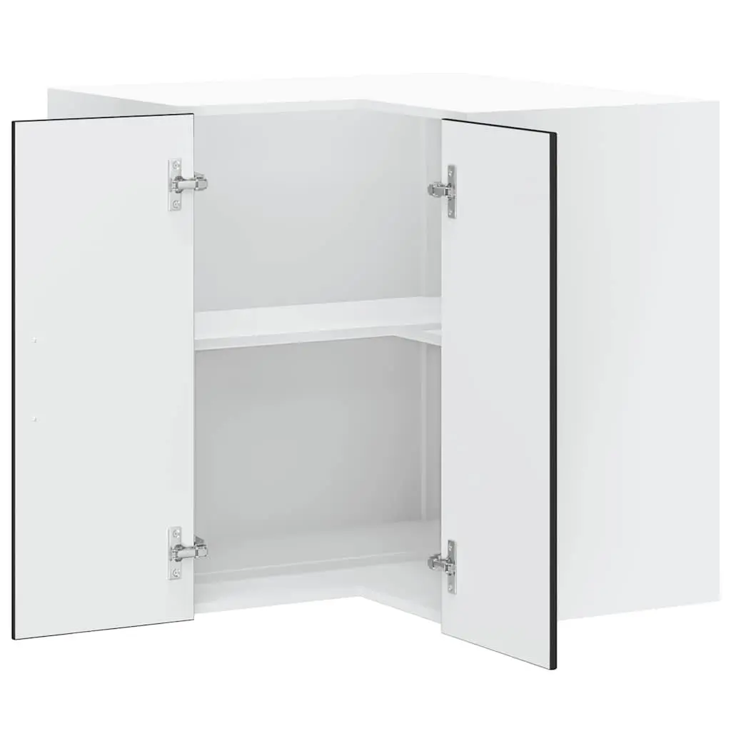 Kitchen Wall Corner Cabinet Black Engineered Wood Storage Unit Cupboard