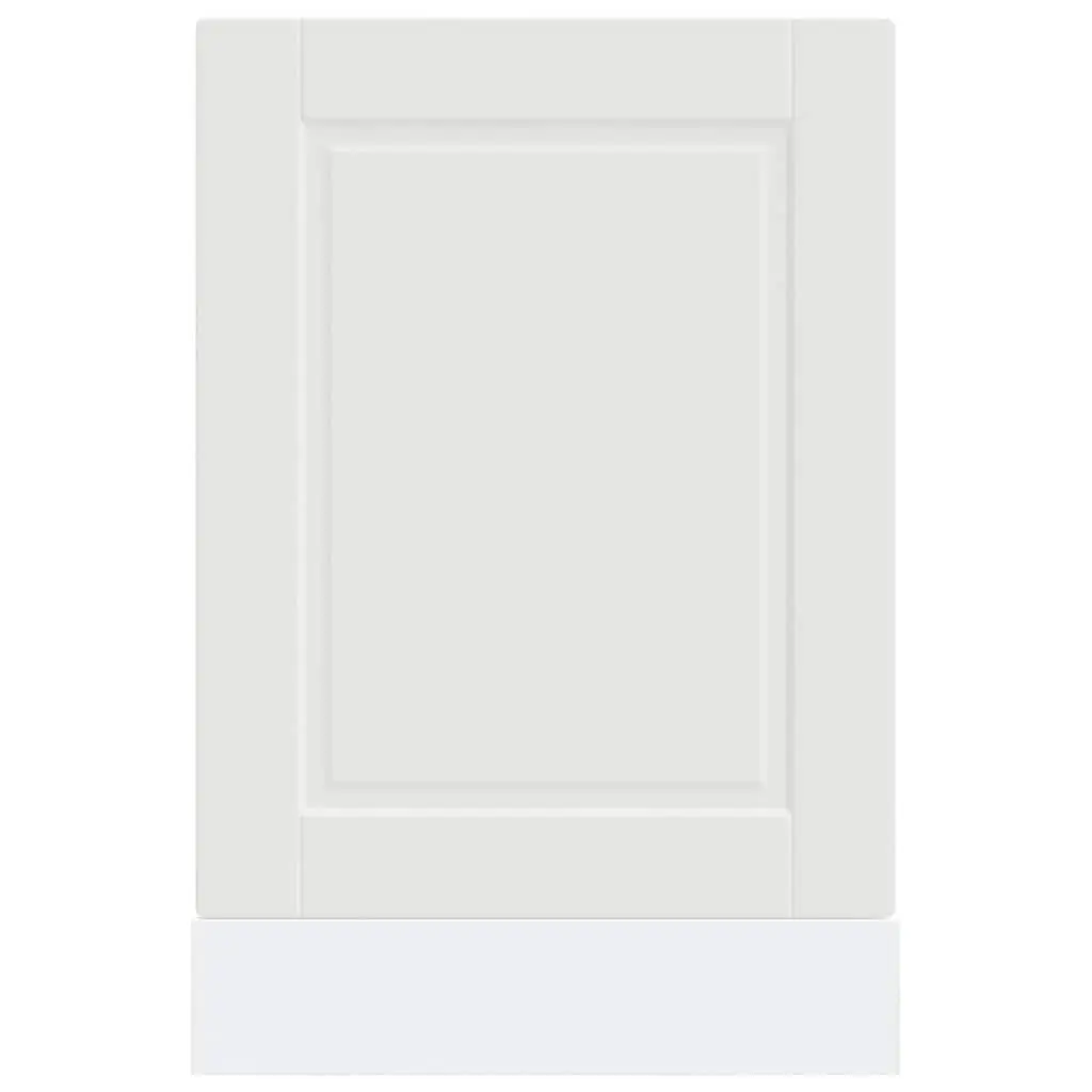 Dishwasher Panel White Engineered Wood 45x1.5x57 cm